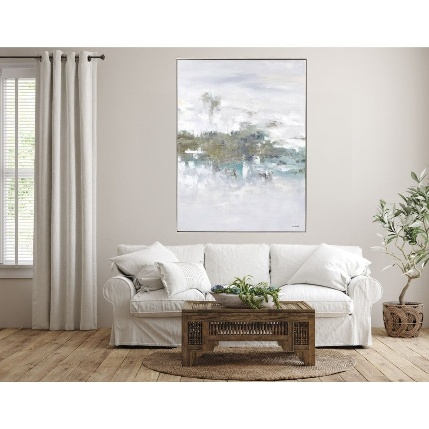 Green Mist Framed Canvas 49"W x 61"H