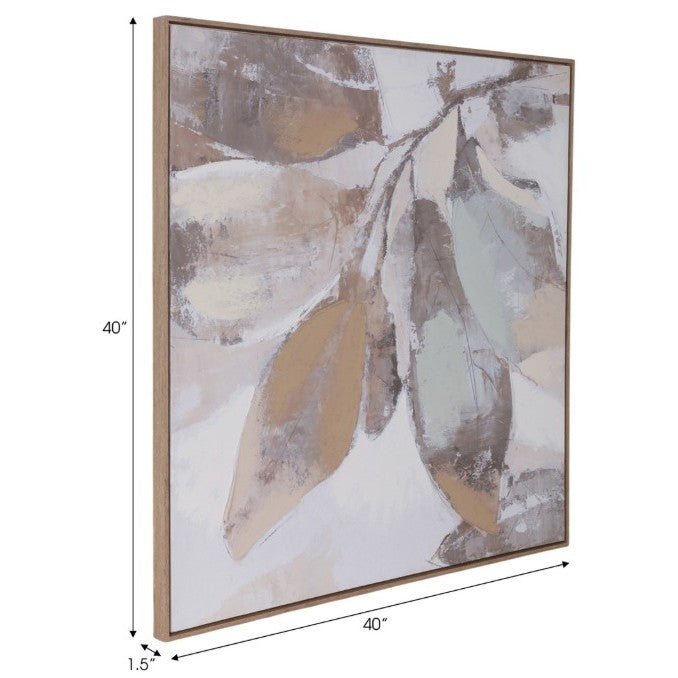 Fall Leaves Hand Painted Wall Art 40"W x 40"H
