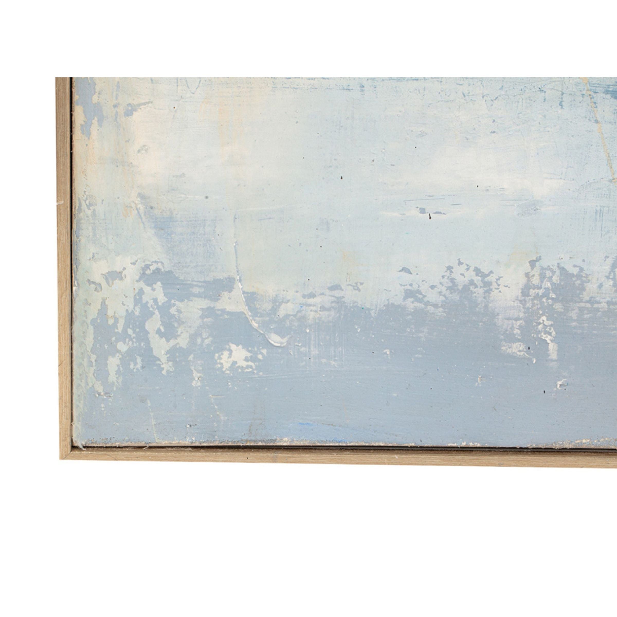 Blue and Green Abstract Hand Painted Wall Art 40"W x 40"H