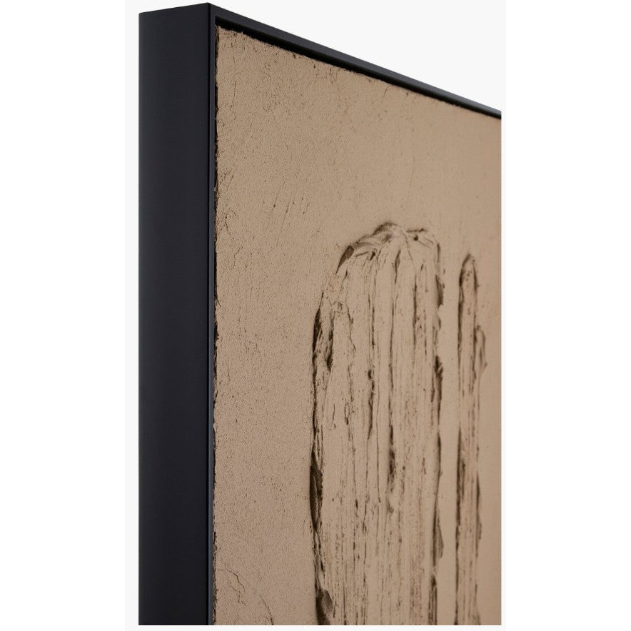 Camel Abstract Hand Painted Framed Canvas 36"W x 48"H