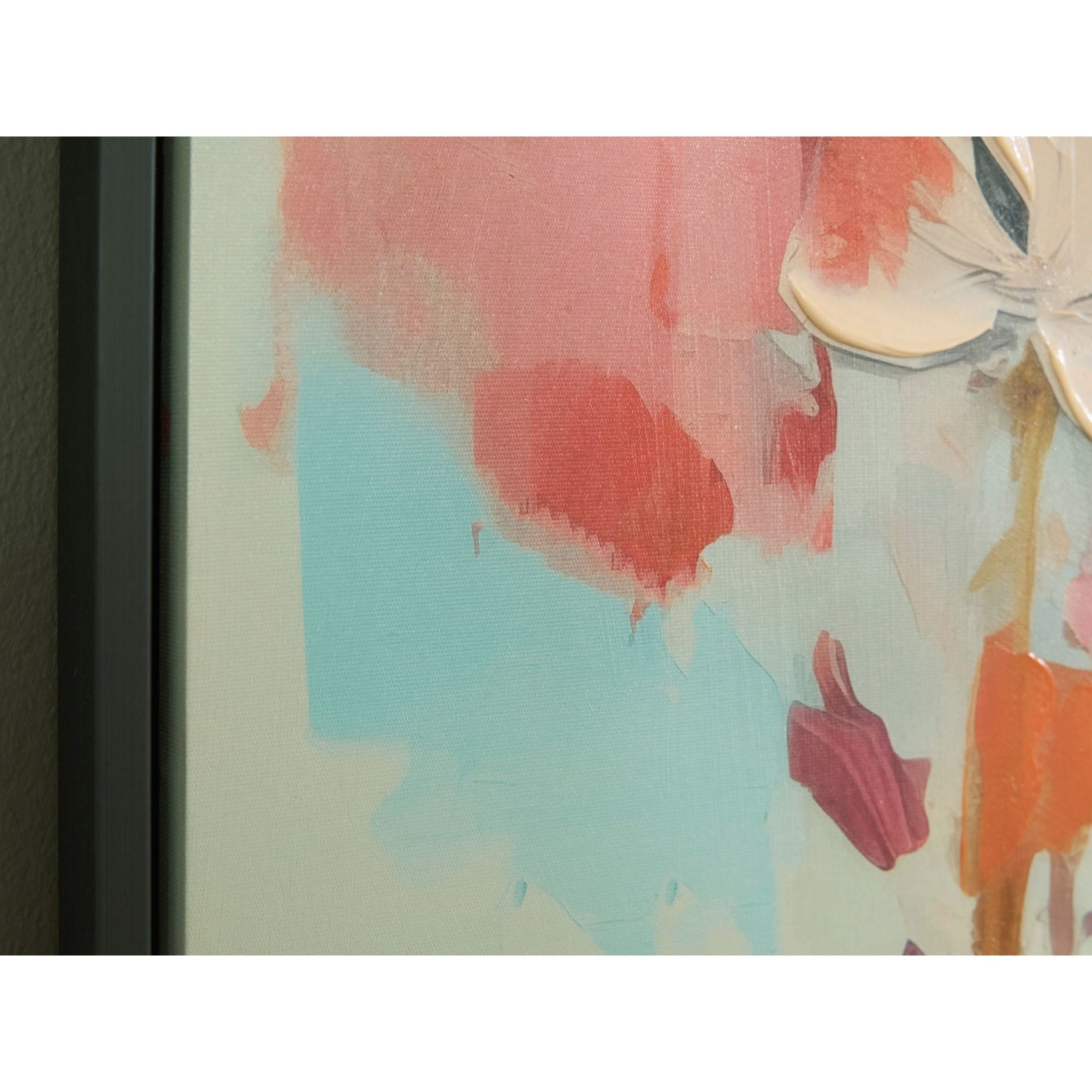 Vibrant Woman Hand Embellished Framed Canvas 48"W x 48"H