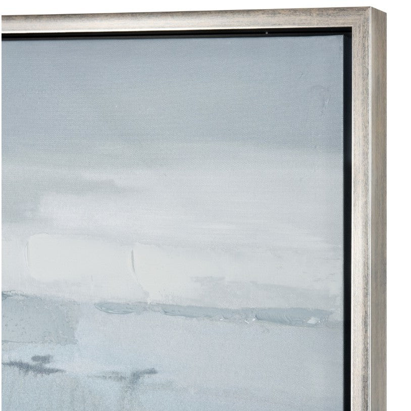 Shades Of Blue Canvas Framed Painting 40"W x 40"H