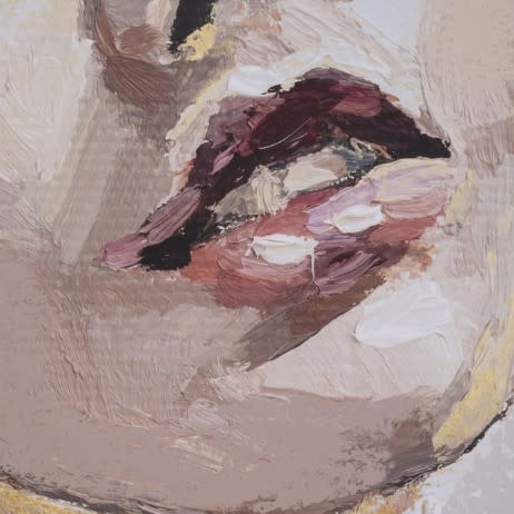 Woman Portrait Hand Painted Framed Painting 32"W x 48"H