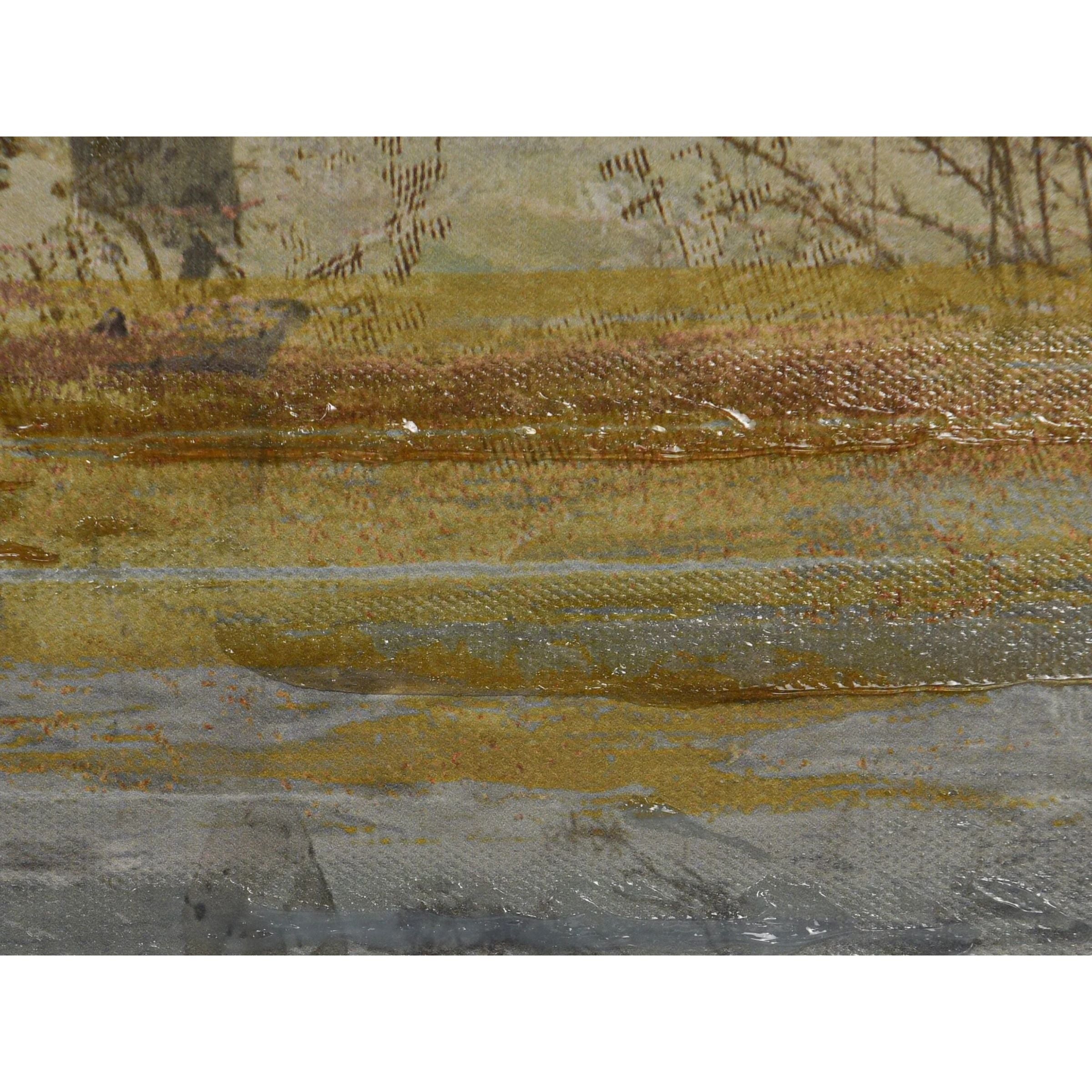 Trees On The Water Hand Painted Art 72"W x 28.5"H