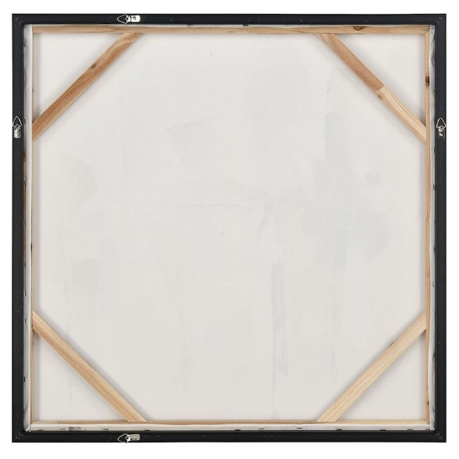 Ochre, Tan, and Green Abstract Framed Art 32.5"W x 32.5"H