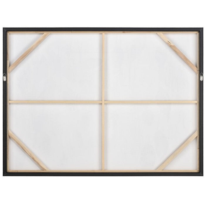 Black and White Abstract Leaves Framed Art 47.25"W x 25.5"H