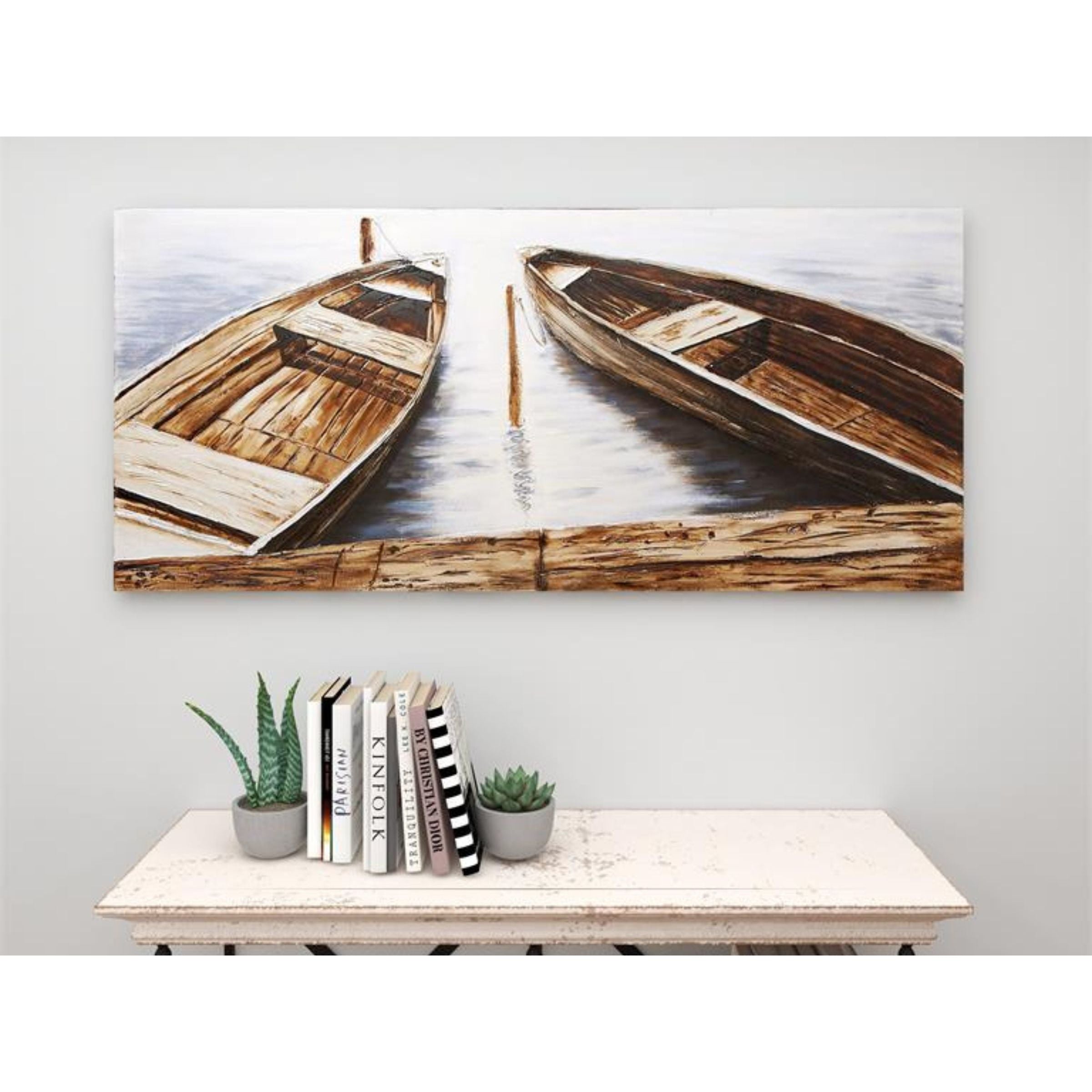 Row Boats Canvas Art 71"W x 32"H
