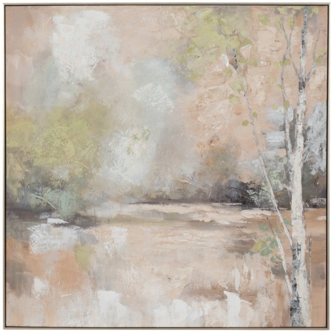 Serene Hand Painted Wall Art 40"W x 40"H