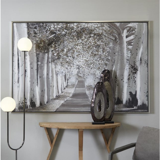 Birch Pathway II Framed Canvas Art 71"W x 48"H