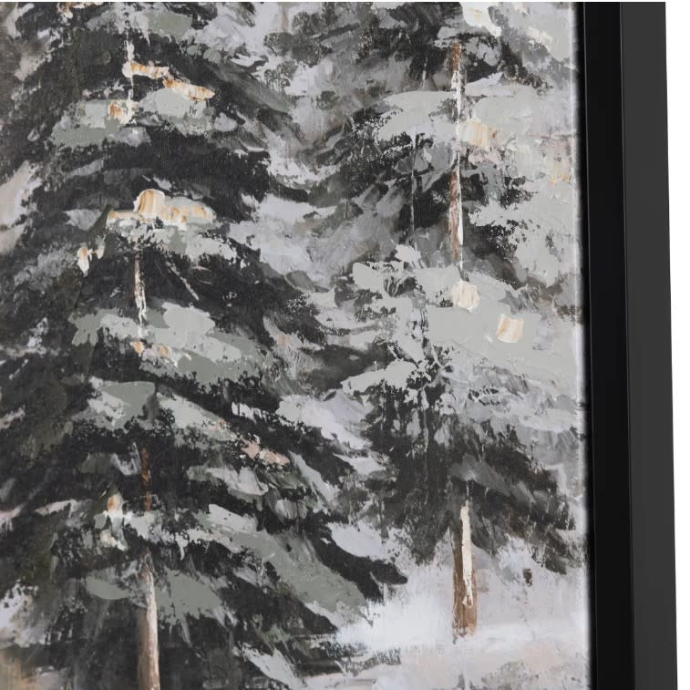 Set of 2 Mountain River Framed Canvas 39"W x 49"H