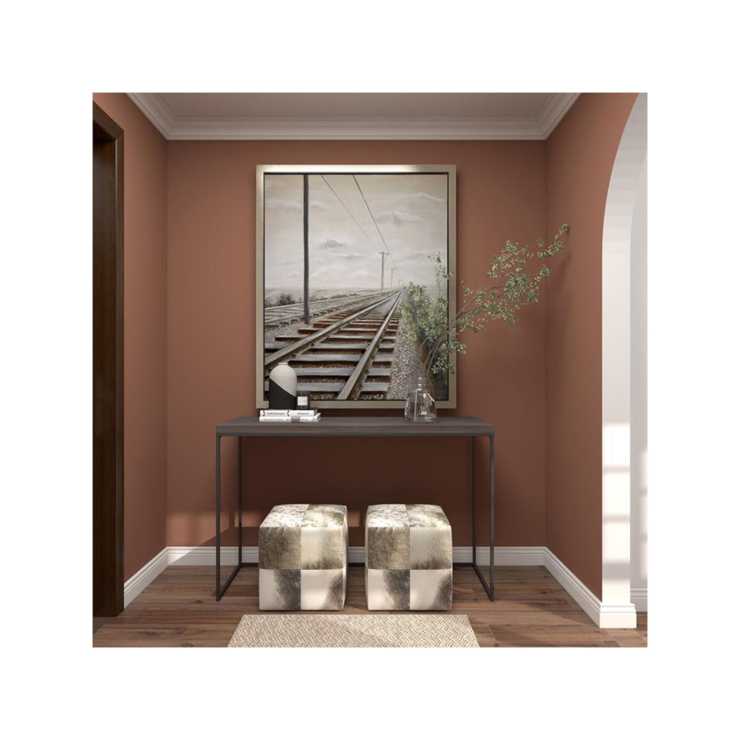 Train Track Canvas Art 43"W X 53"H