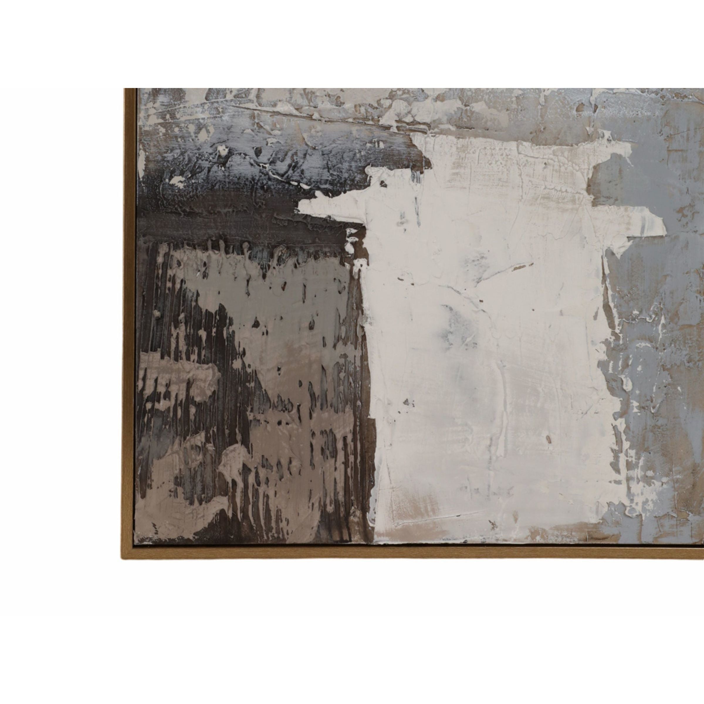 Set of 2 Tan and Brown Abstract Hand Painted Wall Art 22"W x 70"H