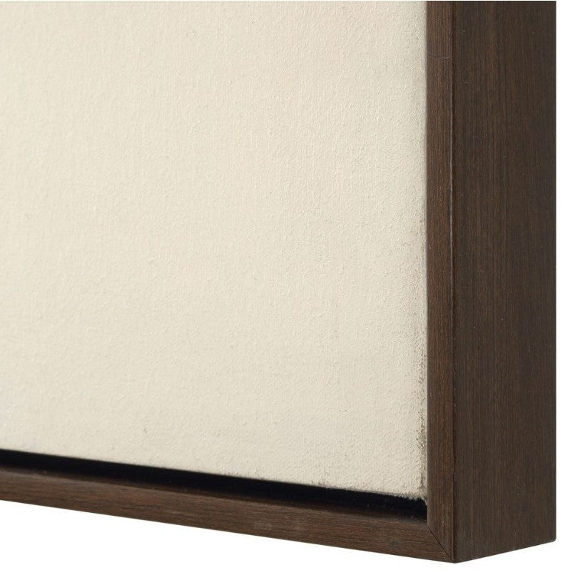 Set of 3 Black and Caramel Abstract Hand-painted Framed Canvas 21"W x 61"H