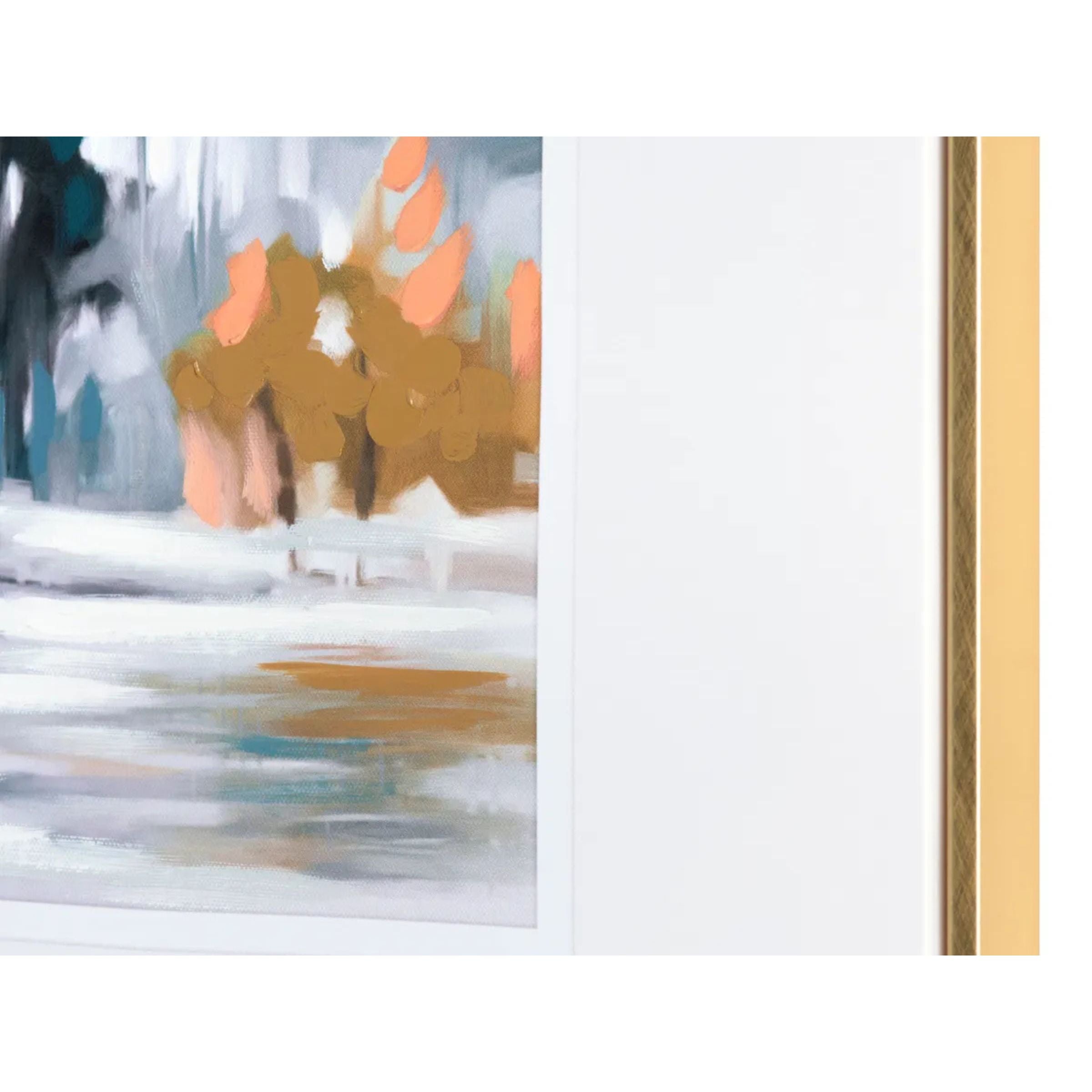 Set of 4 Landscapes Handfinished Framed Canvas 20"W x 20"H