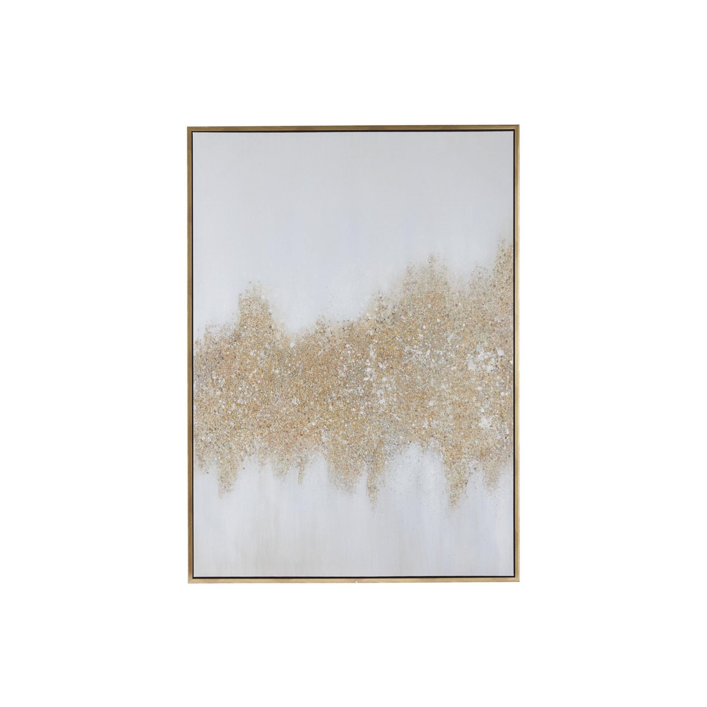 Gold Glam Abstract Framed Art 48"W x 65"H