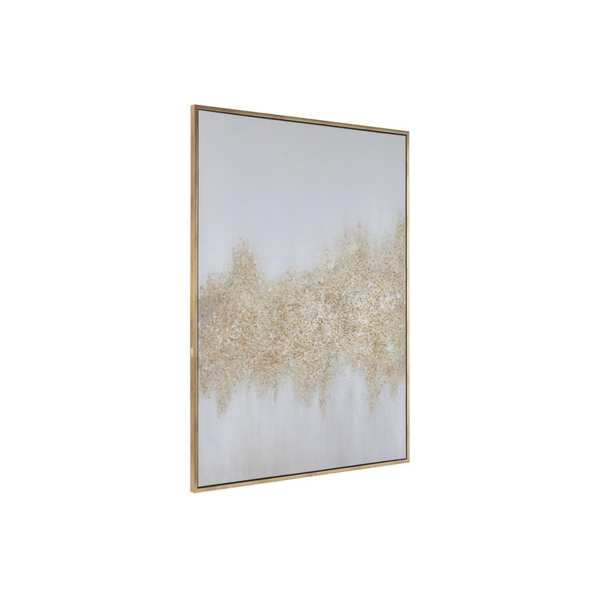 Gold Glam Abstract Framed Art 48"W x 65"H