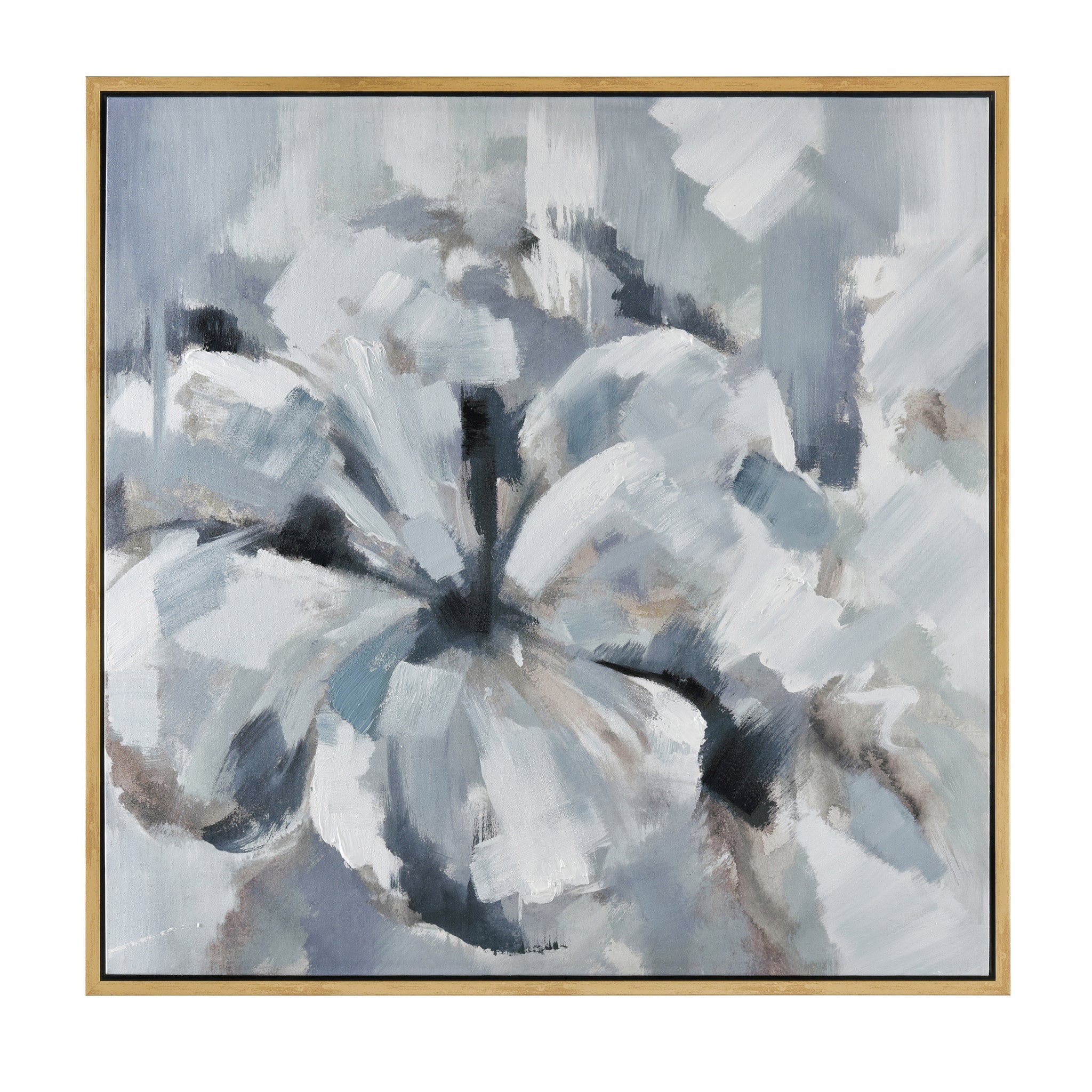 Blue Bloom Framed Wall Art 39"W x 39"H