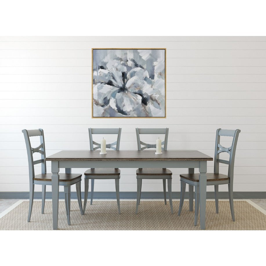 Blue Bloom Framed Wall Art 39"W x 39"H