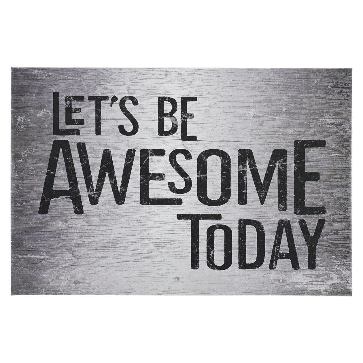 Black and White Let's Be Awesome Wall Art 24"W x 16"H