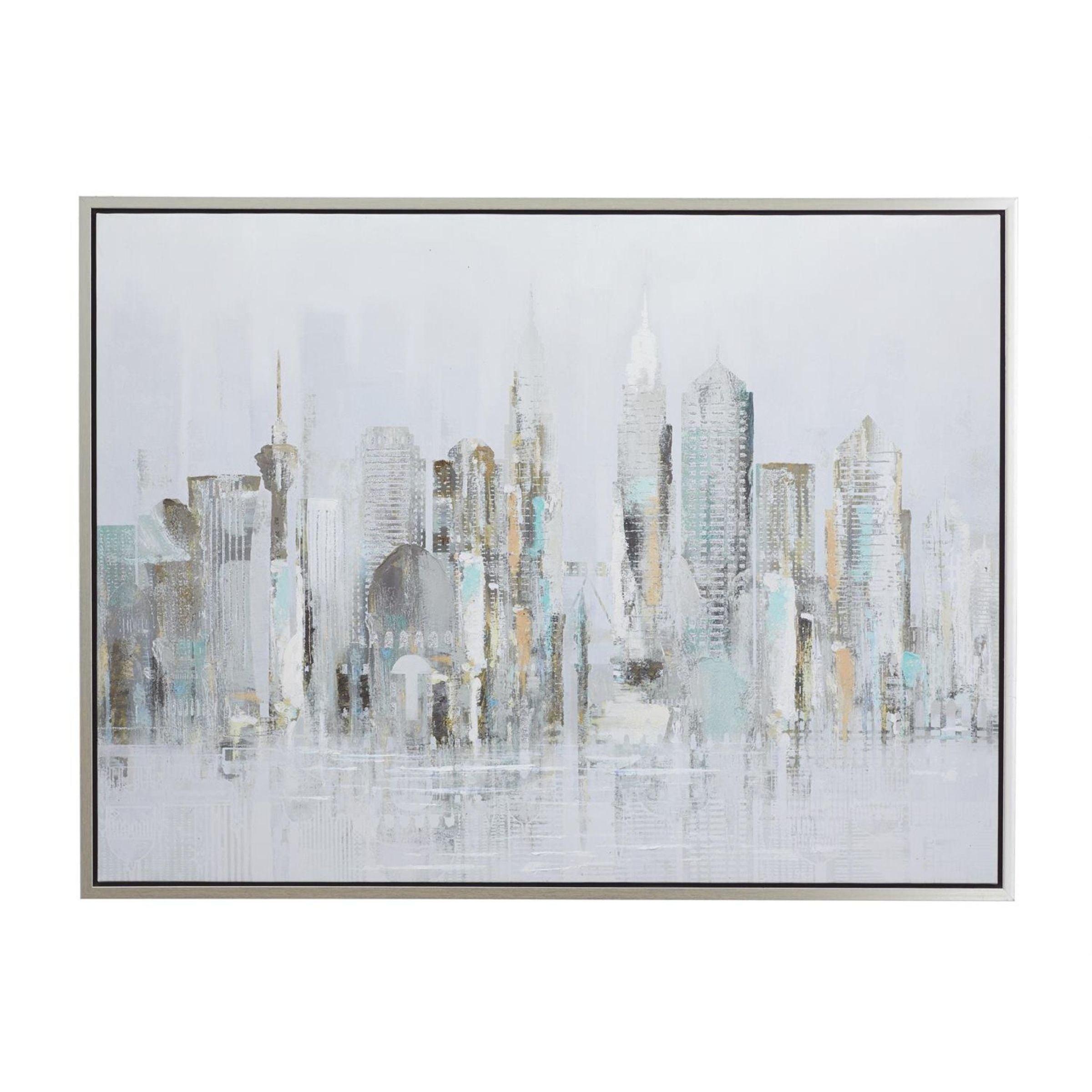 Grey City Framed Art 48"W x 36"H