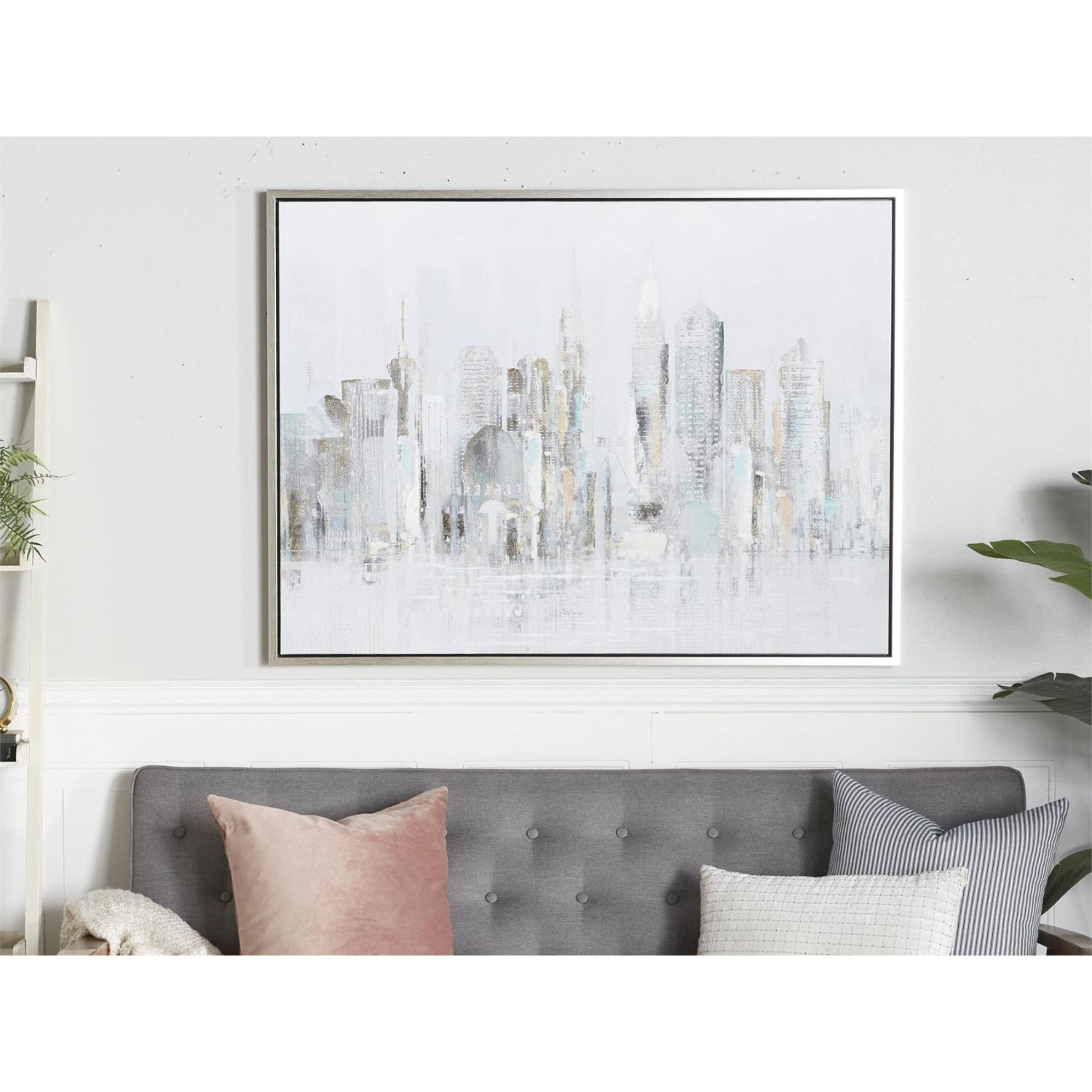 Grey City Framed Art 48"W x 36"H