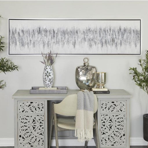 Grey Abstract Wall DÃ©cor 71"W x 20"H
