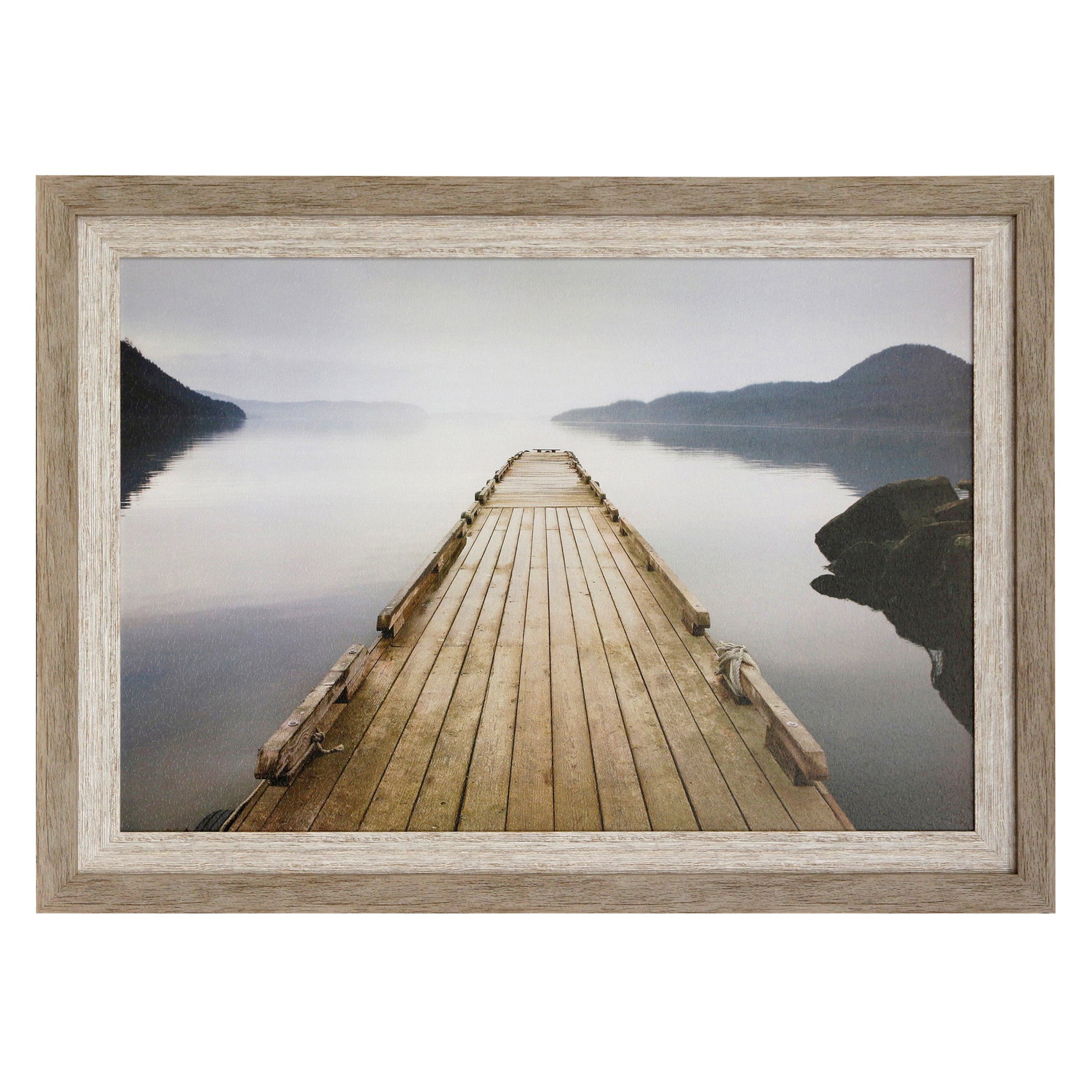 Whitewashed Framed Pier Print 42"W x 30"H