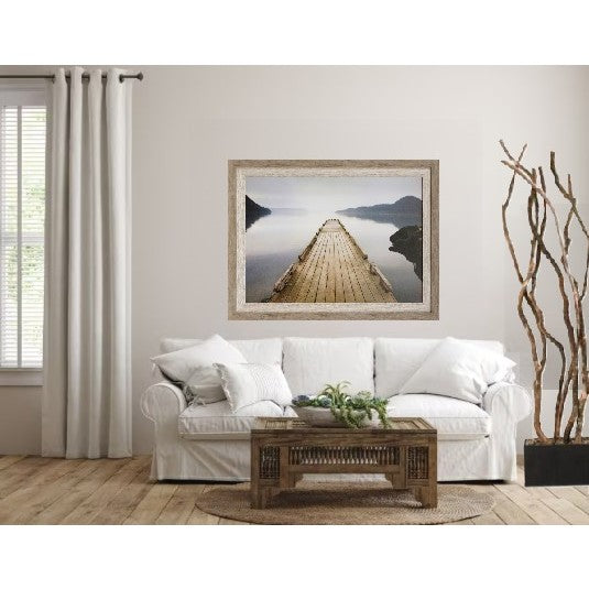 Whitewashed Framed Pier Print 42"W x 30"H