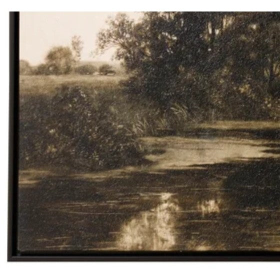 Vintage Landscape Framed Canvas Print 40"W x 30"H