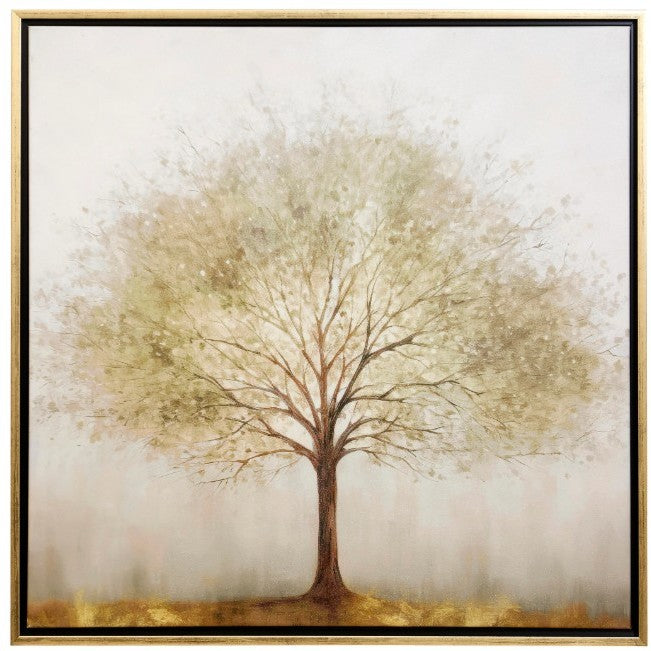 Tree Framed Canvas Print 37"W x 37"H