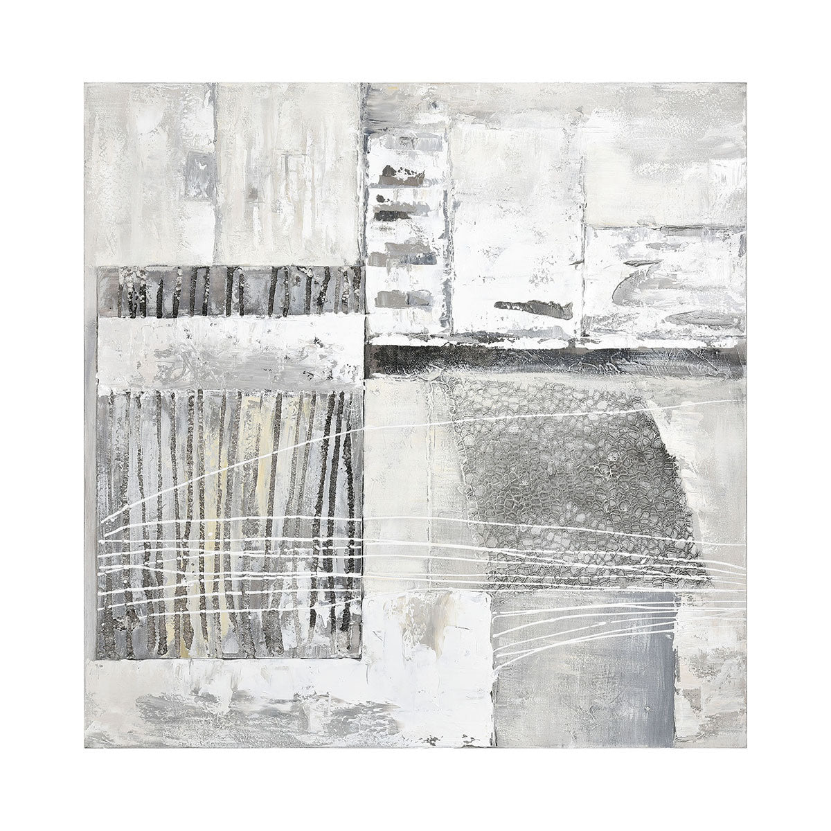 Cream and Grey Pavement Wall Art 40"W x 40"H