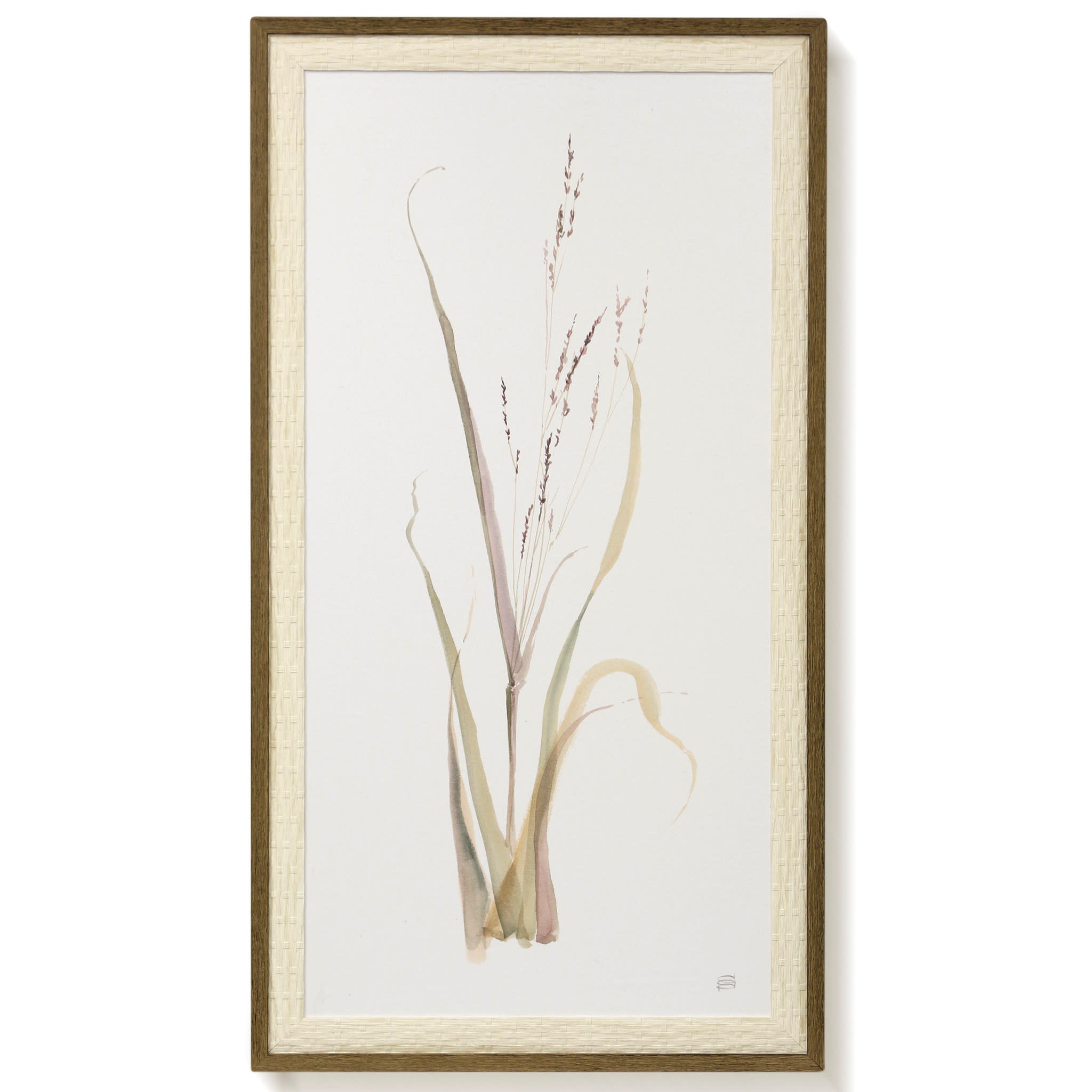 Moor Grass I Textured Framed Print 24"W x 44"H