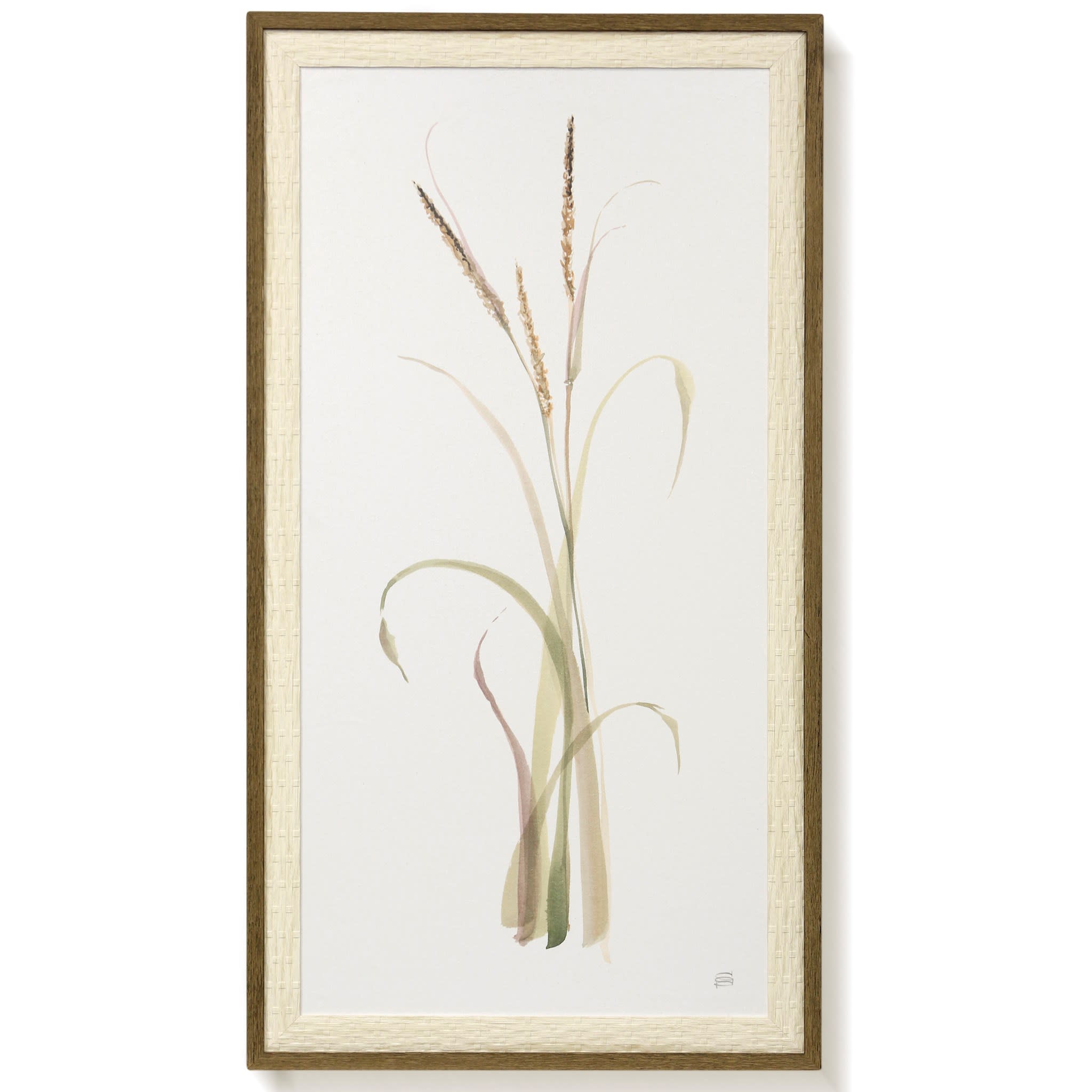Lyme Grass II Textured Framed Print 24"W x 44"H