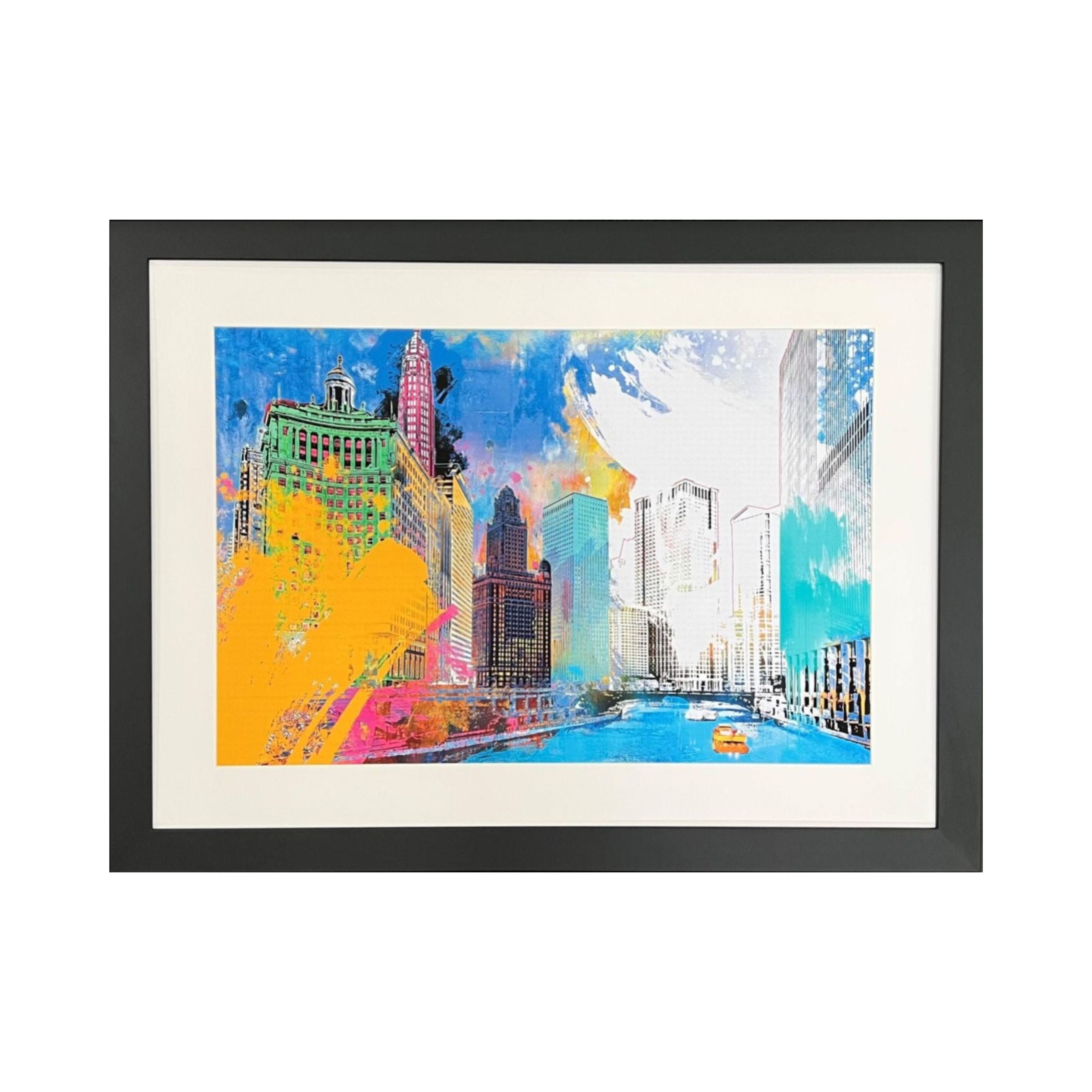 Chicago Impression Framed Art 40"W x 30"H