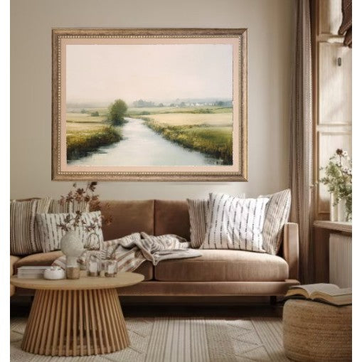 Scenic Stream Framed Print Under Glass 60"W x 46"H
