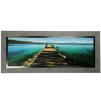 Hues of Blue Framed Art 56"W x 24"H
