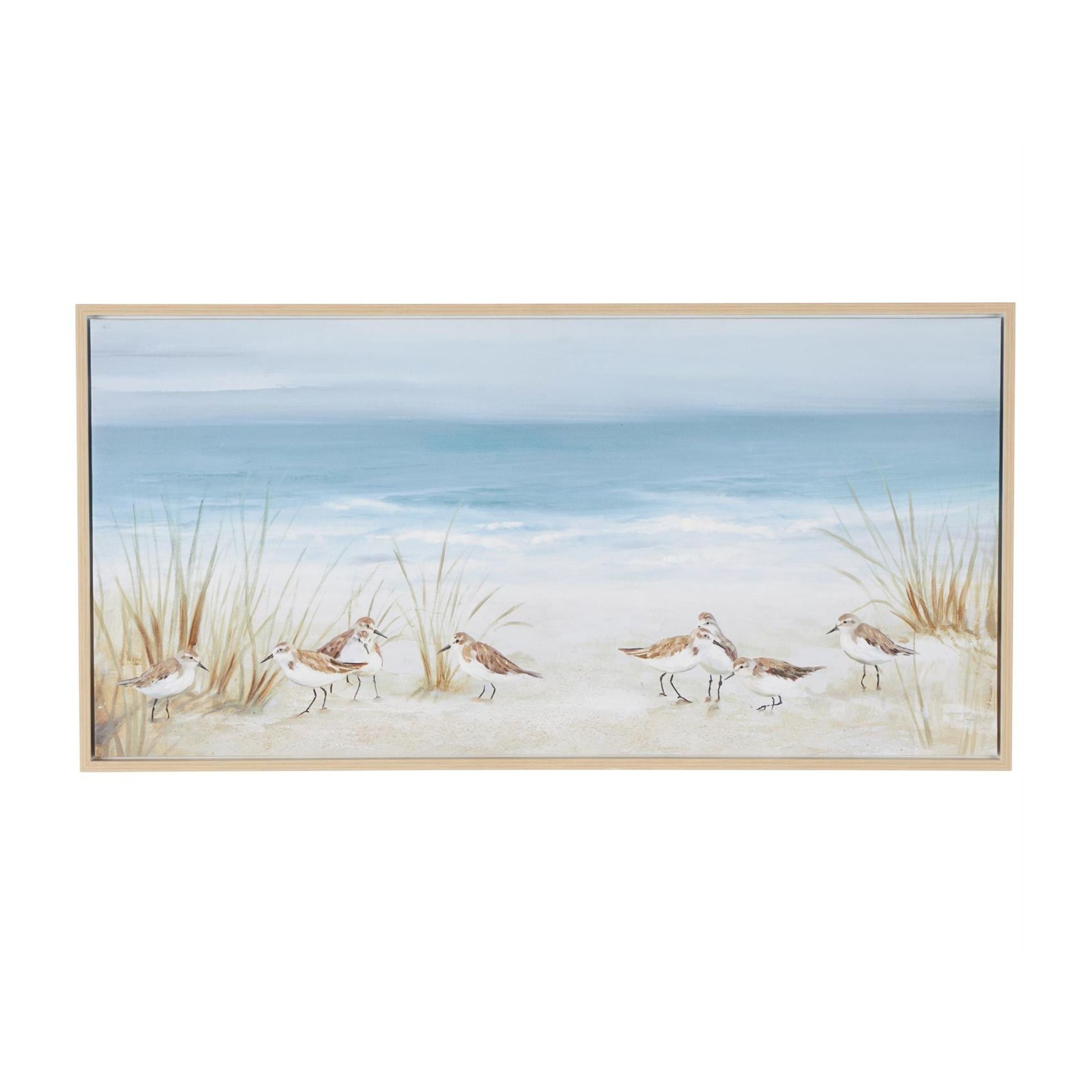 Brown Coastal Framed Art 55"W x 28"H