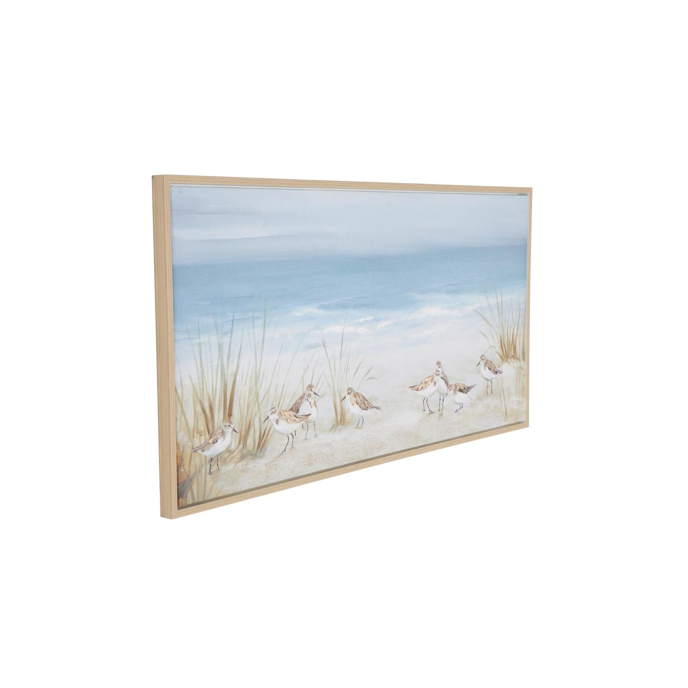 Brown Coastal Framed Art 55"W x 28"H