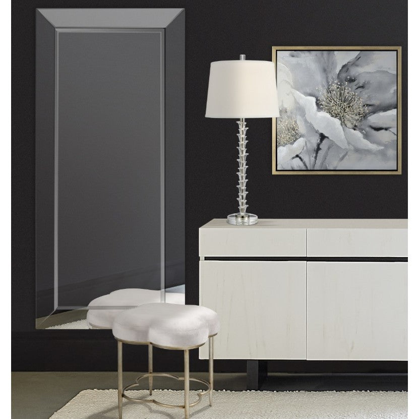 Grey and Gold Bloom II Framed Wall Art 24"W x 24"H