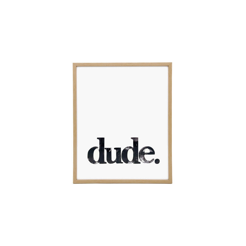 Black and White Dude Wall Art 24"W x 30"H