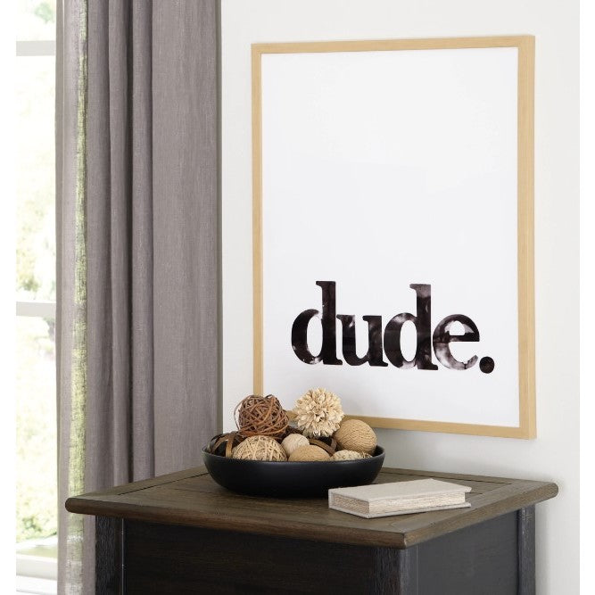Black and White Dude Wall Art 24"W x 30"H