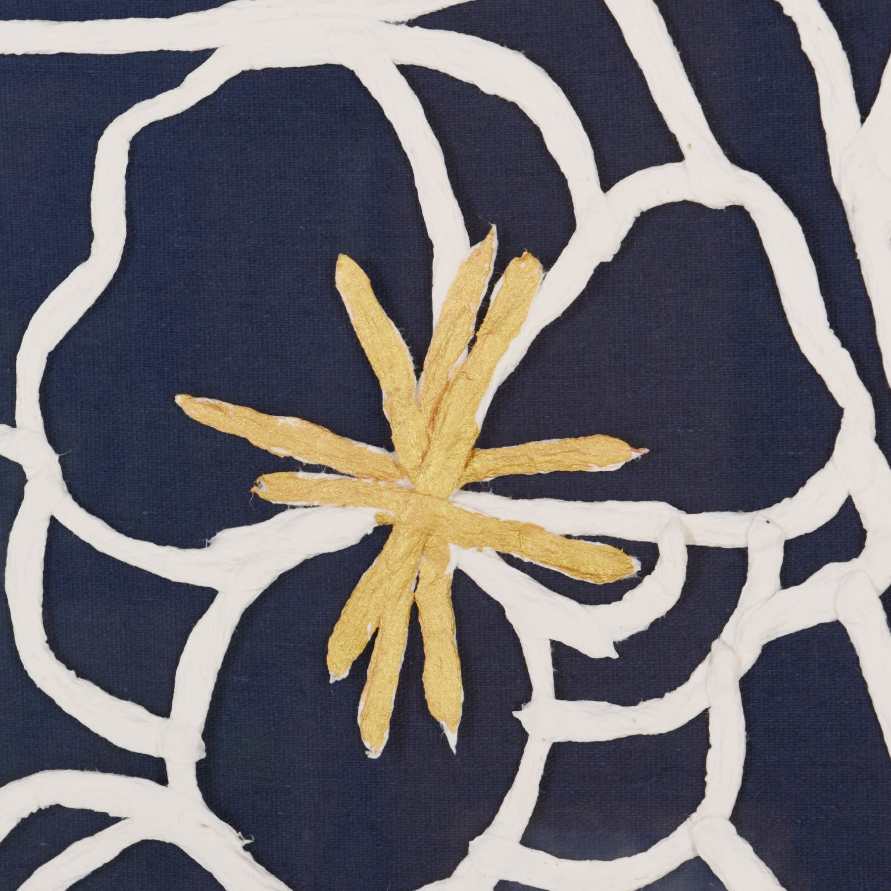 Blue Floral II Framed Textile 20x28"H