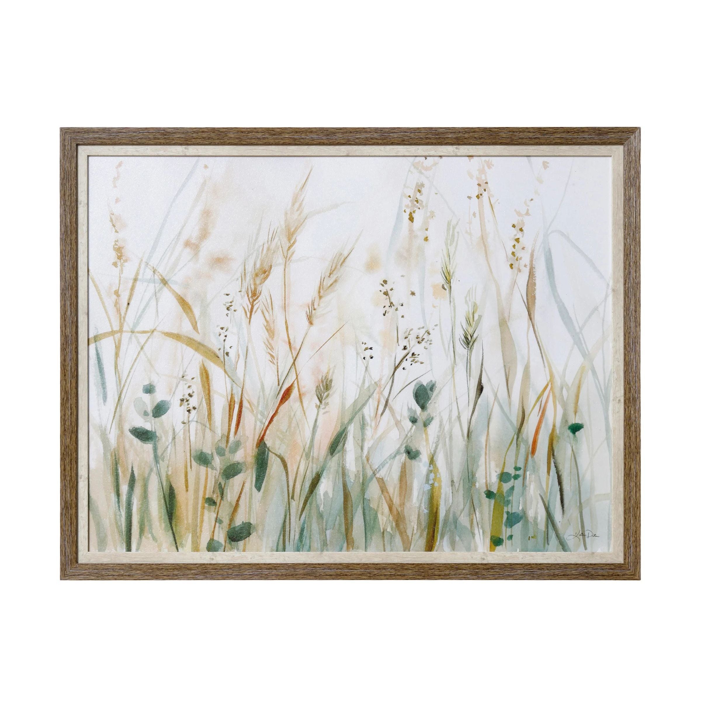 Spring Meadow Textured Framed Print 45x35"H