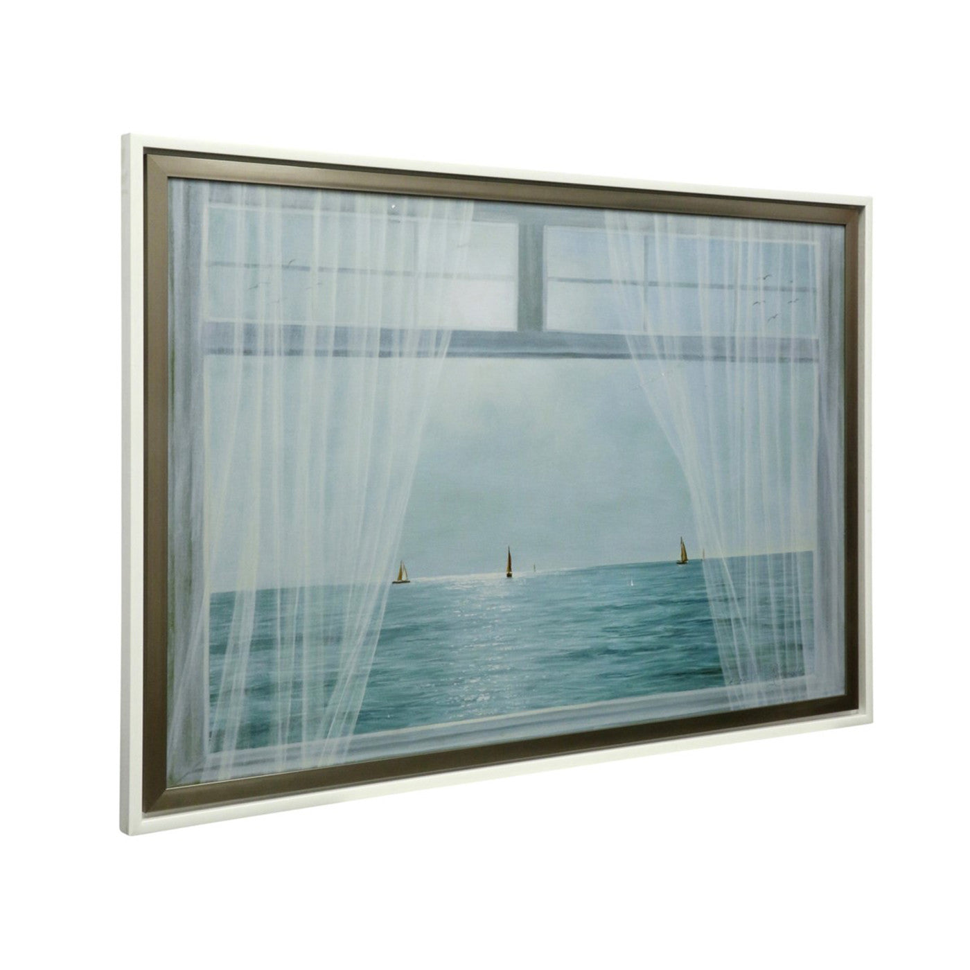 Window View Textured Framed Print 52"W x 36"H