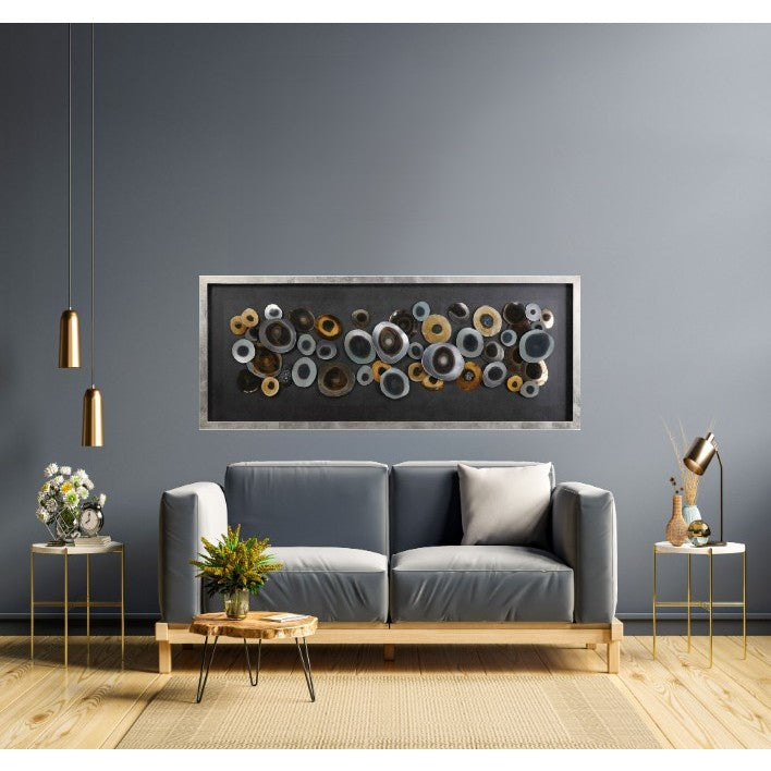 Iron Disc Wall Art 62"W x 24"H