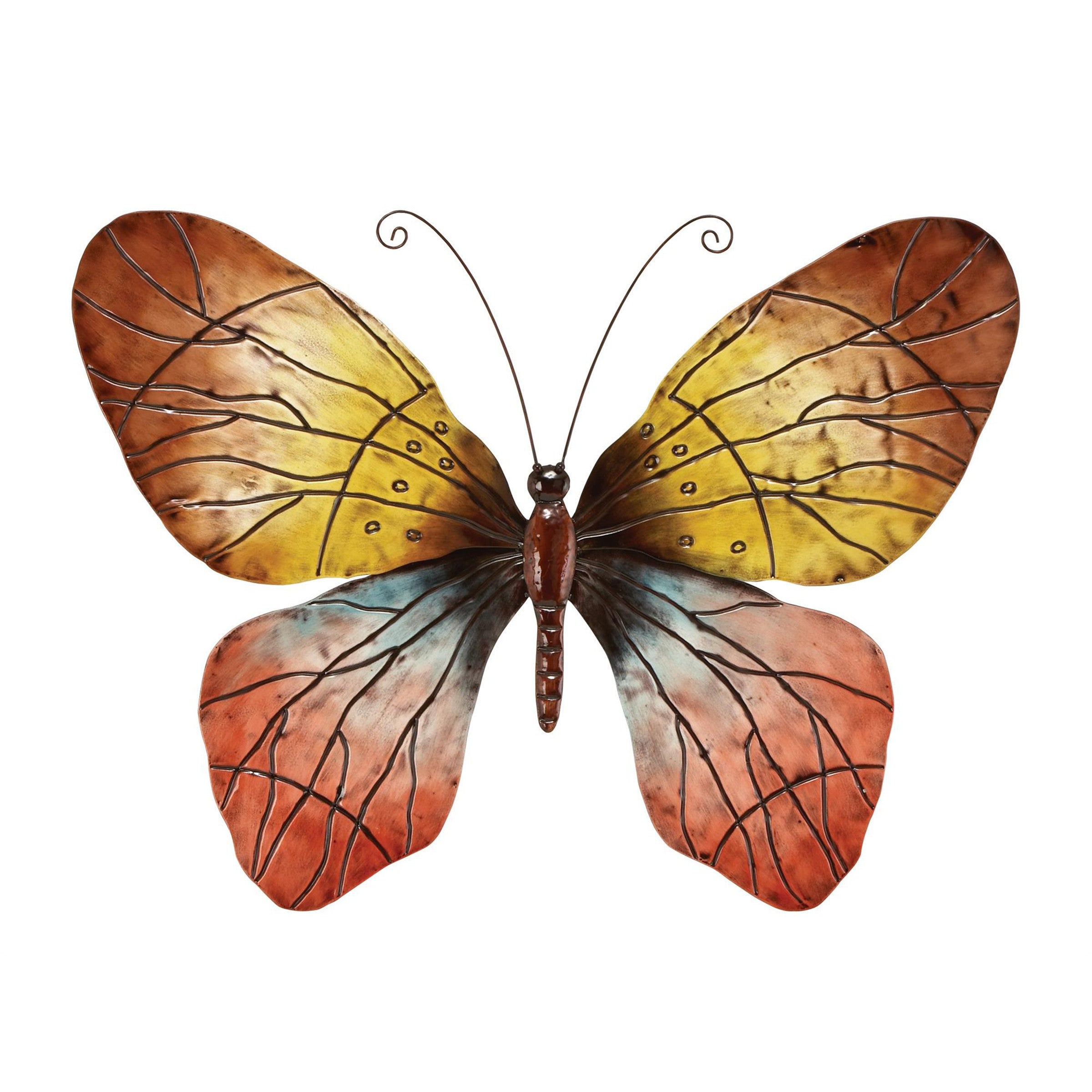 Metal Butterfly Wall Decor 36"W x 28"H