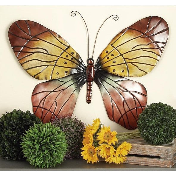Metal Butterfly Wall Decor 36"W x 28"H
