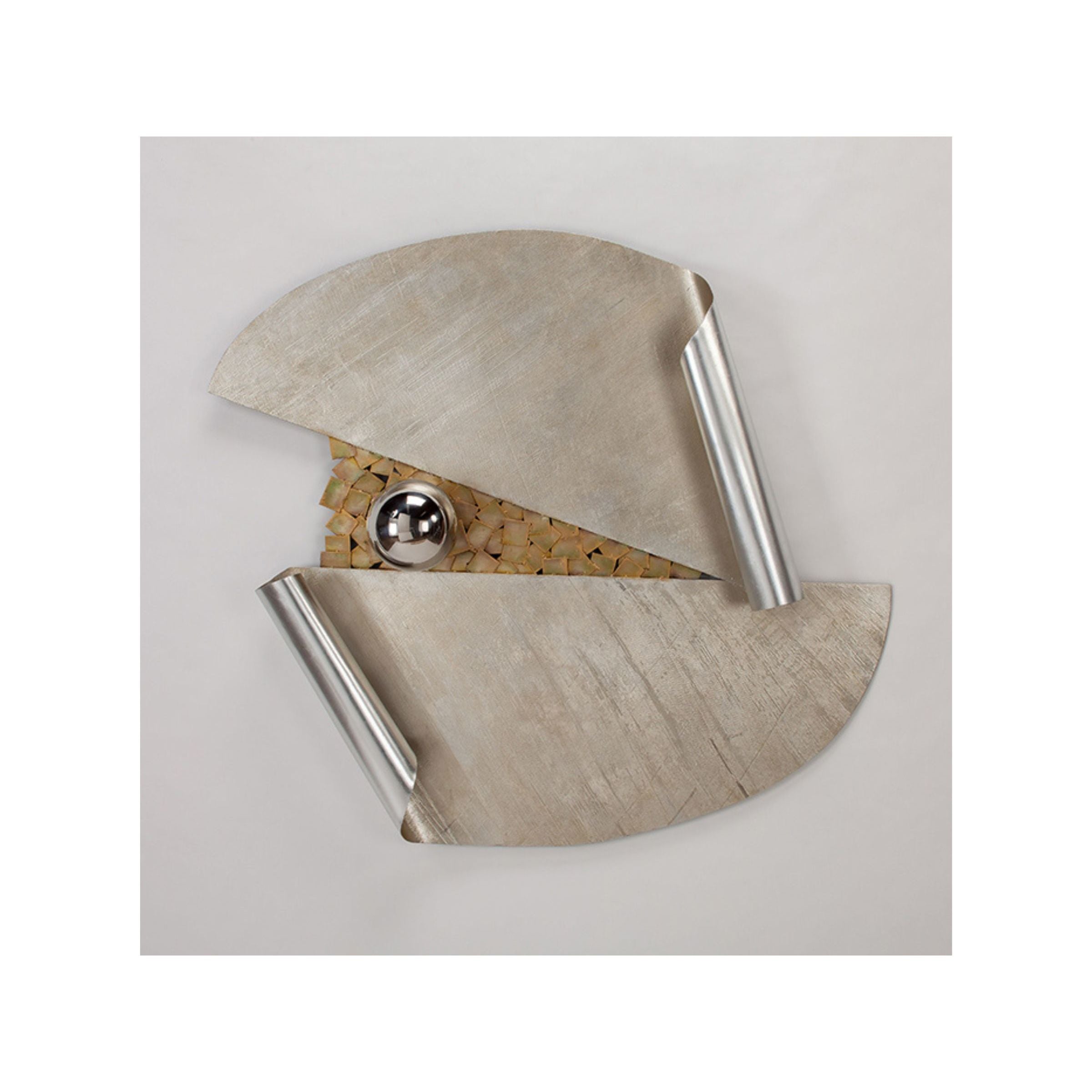 Metal Steel Disc Wall Decor 40"W x 45"H
