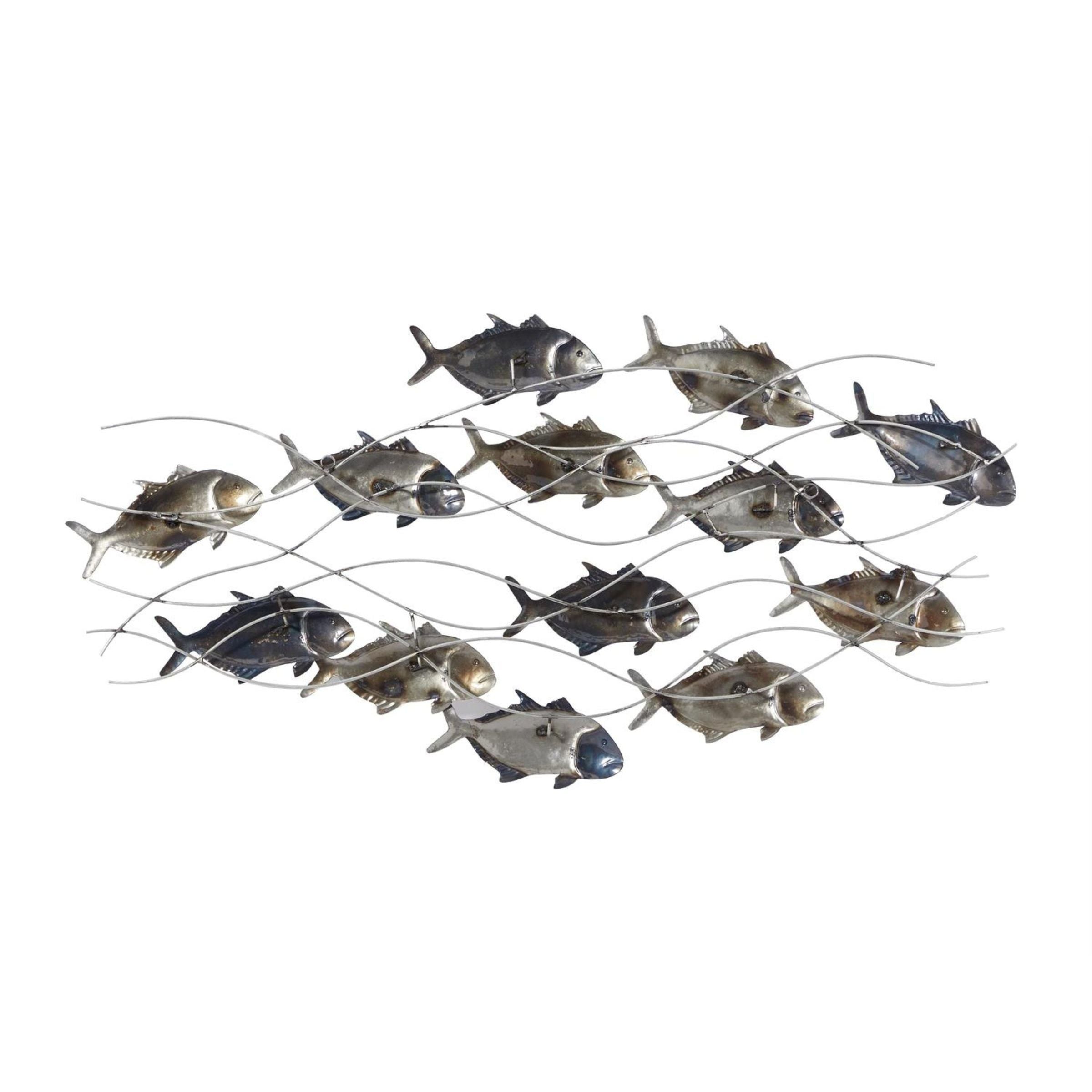 Metal Fish Wall Decor 45"W x 24"H