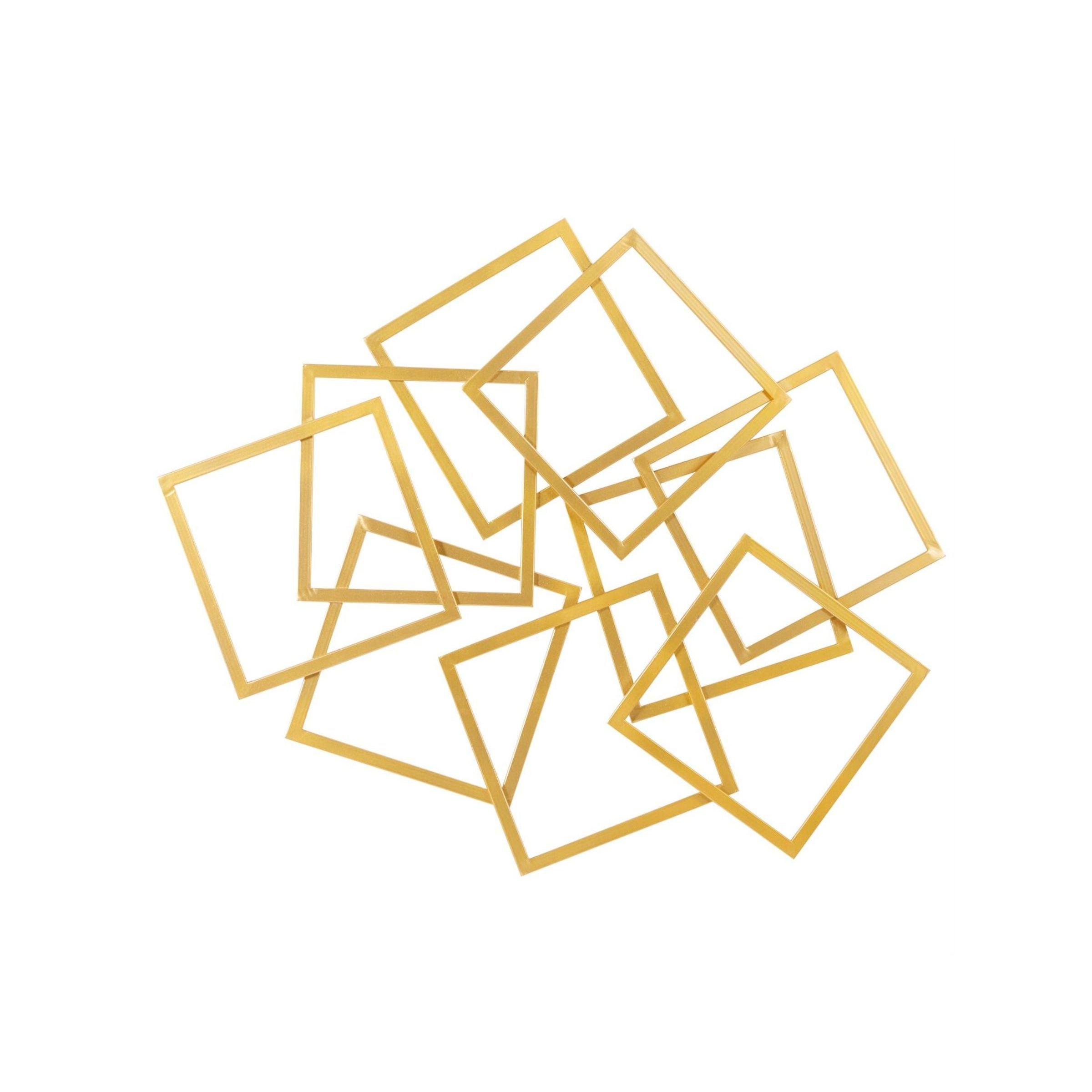 Gold Squares Metal Wall Decor 45"W x 37"H